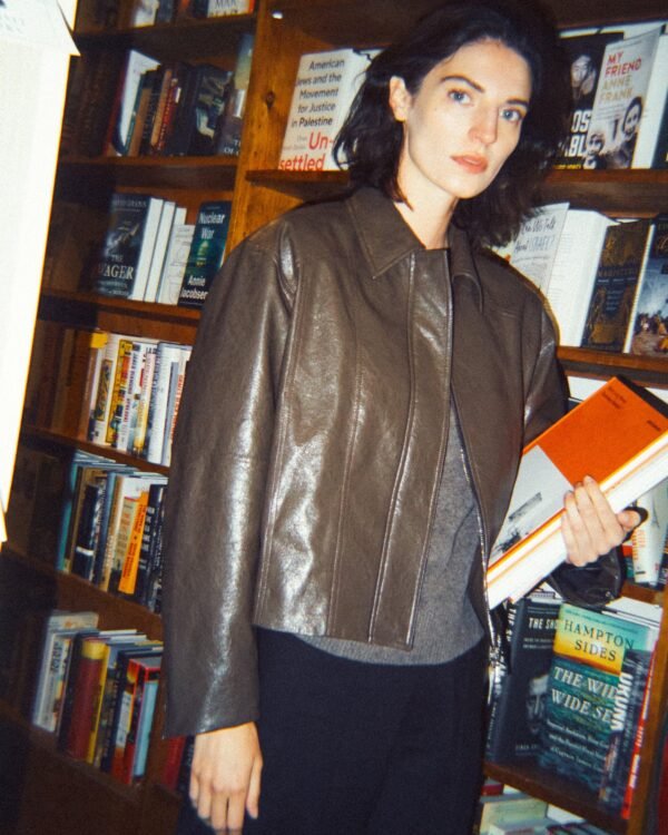 Halle Vegan Leather Jacket - Image 8