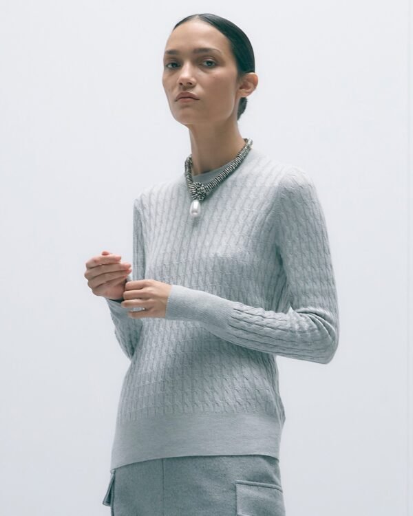 Rania Lightweight Cable Sweater - Image 4