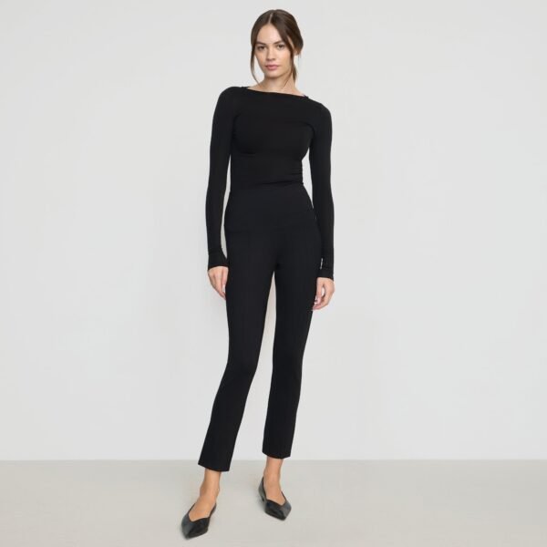 Bea Slim-Leg Ponte Stretch Pant