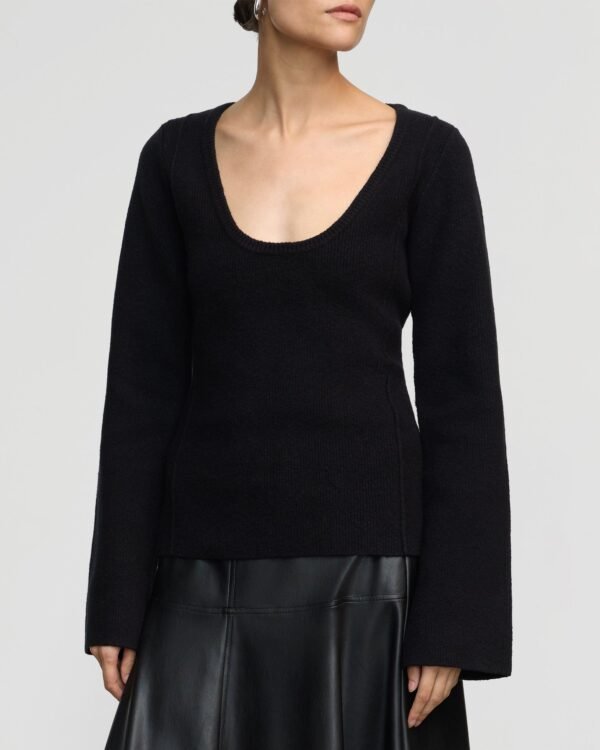 Camilla Seam-Detail Scoop-Neck Sweater - Image 5