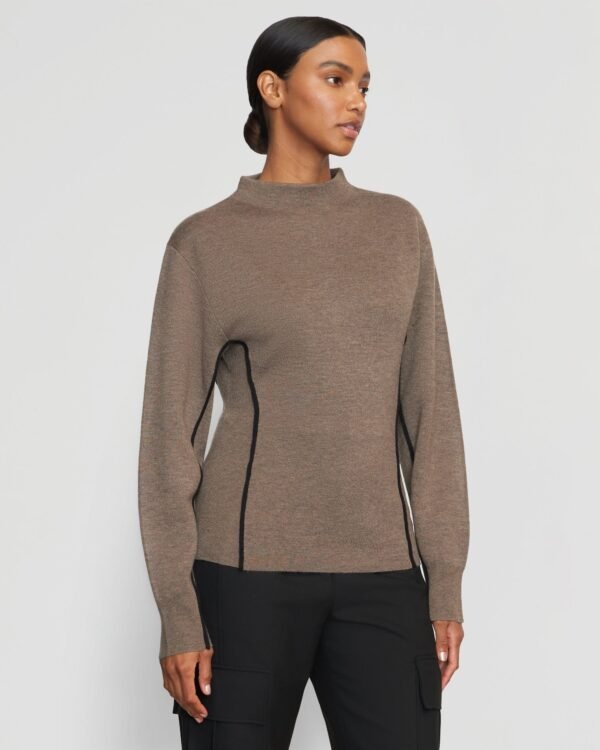 Clarice Contrast-Piping Sweater - Image 4