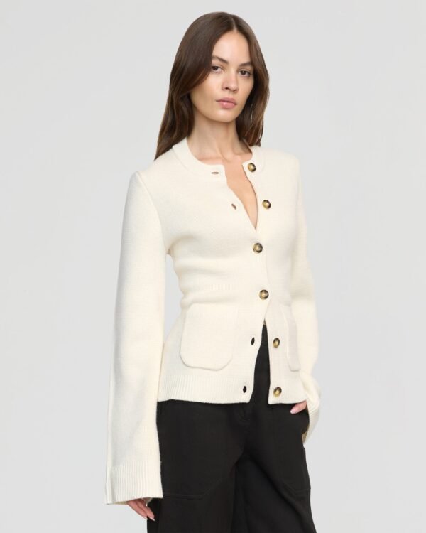 Eames Organic Cotton-Wool Button Cardigan - Image 2