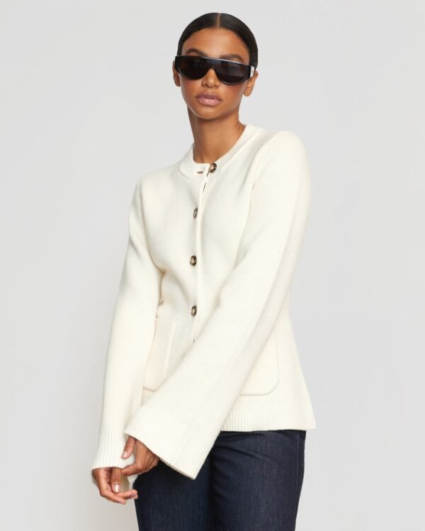 Eames Organic Cotton-Wool Button Cardigan - Image 8