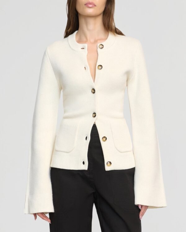 Eames Organic Cotton-Wool Button Cardigan - Image 4