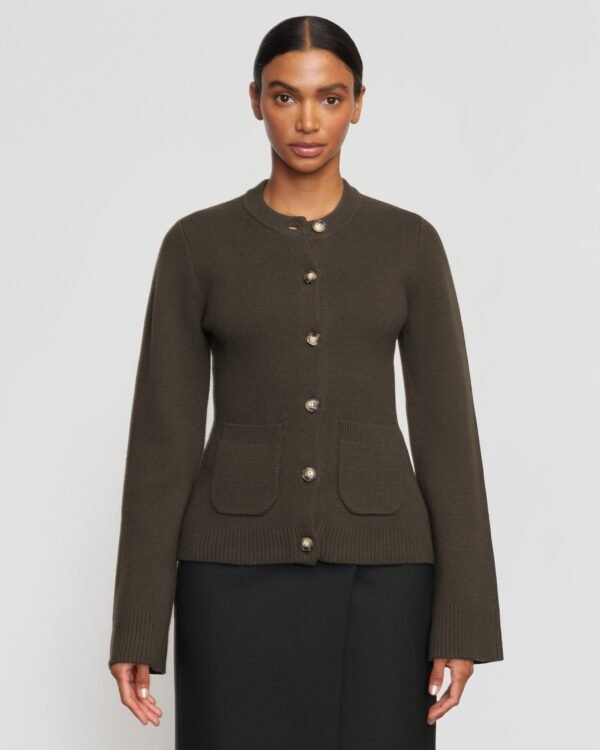 Eames Organic Cotton-Wool Button Cardigan - Image 5