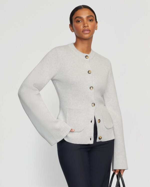 Eames Organic Cotton-Wool Button Cardigan - Image 8