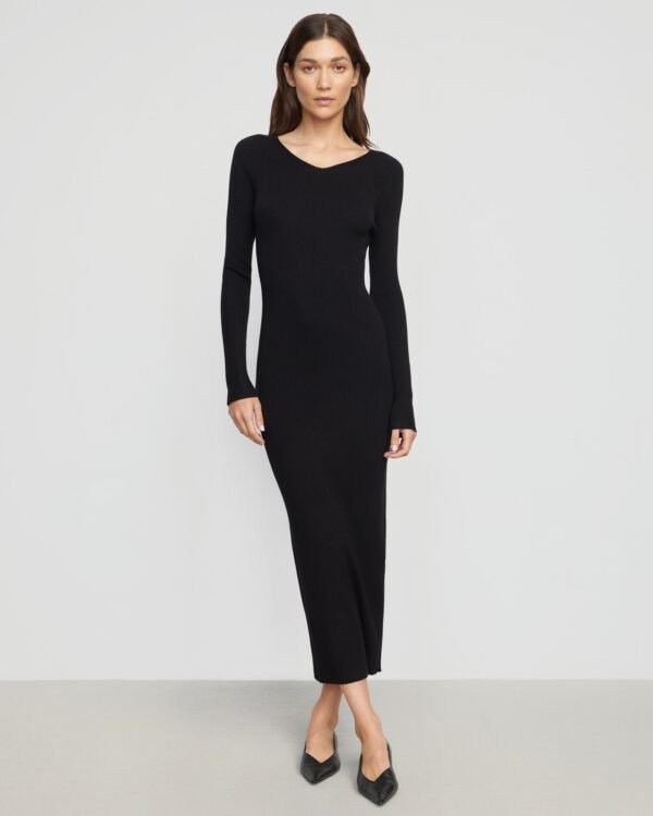 Elizabeth Zipper-Sleeve Ribbed Dress - Image 2