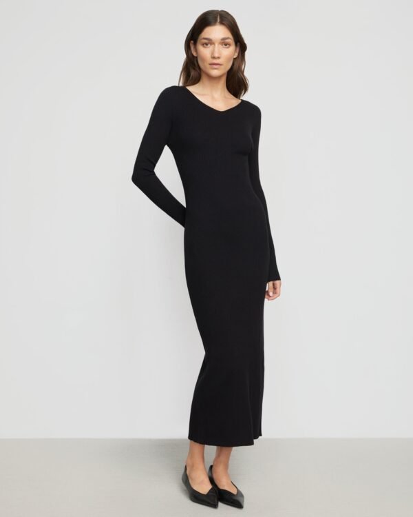 Elizabeth Zipper-Sleeve Ribbed Dress - Image 5