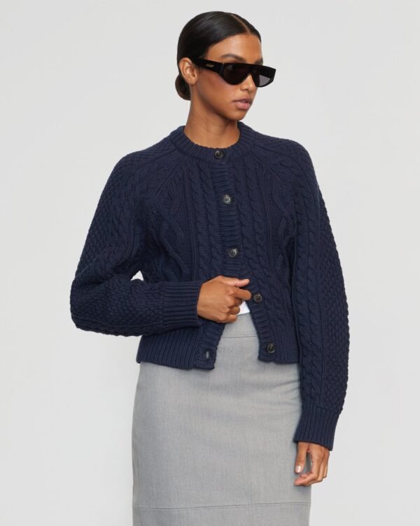 Eloise Button Cable Cardigan - Image 6