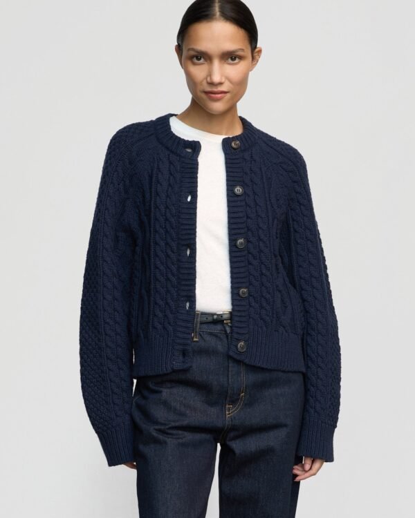 Eloise Button Cable Cardigan - Image 3