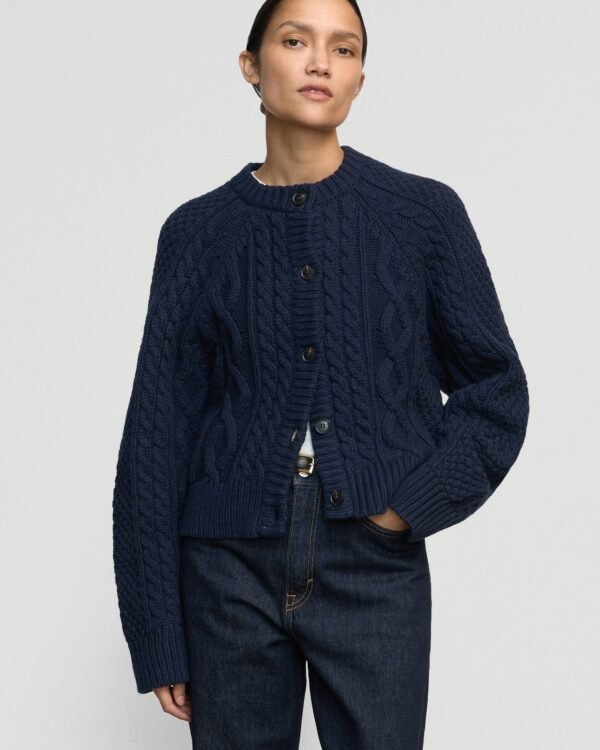 Eloise Button Cable Cardigan - Image 5