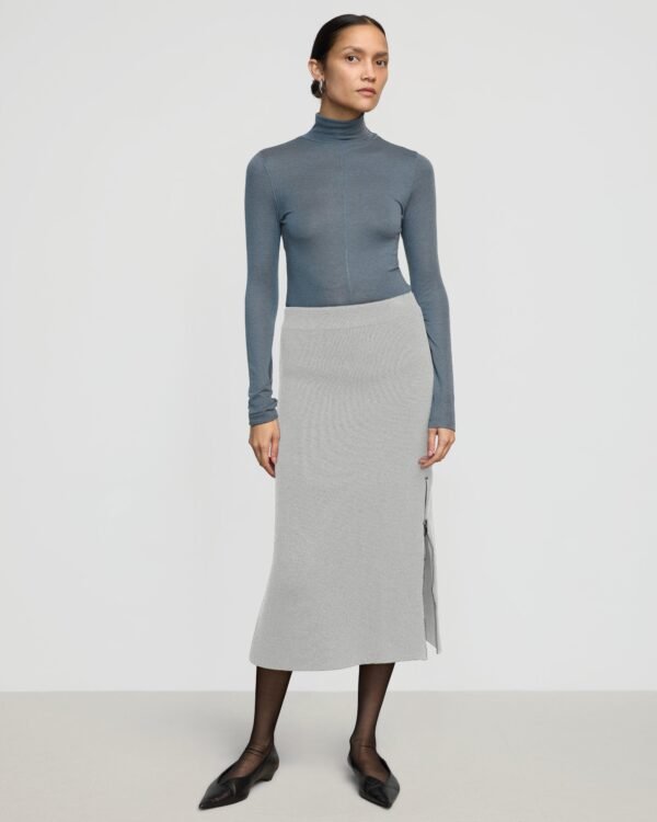 Esti Side-Zip Organic Cotton-Wool Skirt - Image 4