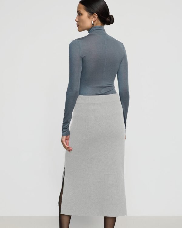 Esti Side-Zip Organic Cotton-Wool Skirt - Image 5