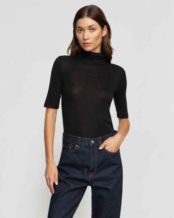 Gina Tencel-Wool Semi-Sheer Tee - Image 2