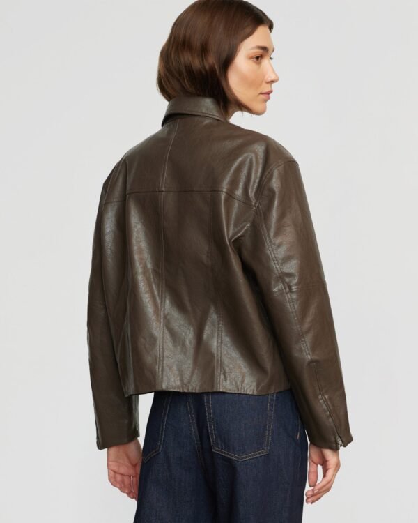 Halle Vegan Leather Jacket - Image 7