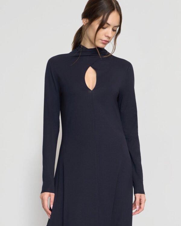 Helena Scarf-Neck Jersey Dress - Image 3