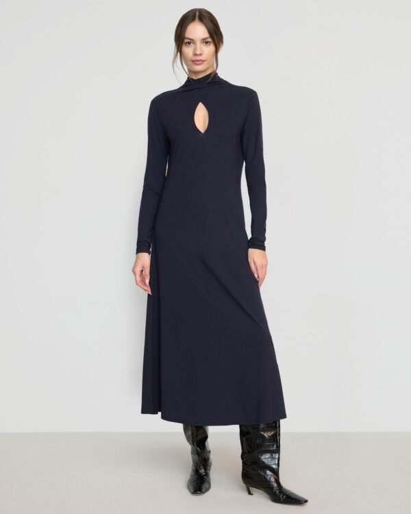 Helena Scarf-Neck Jersey Dress - Image 4