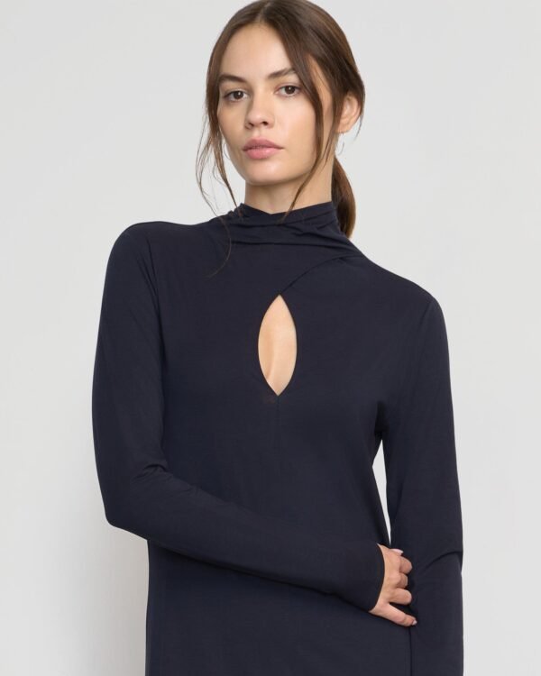 Helena Scarf-Neck Jersey Dress - Image 5