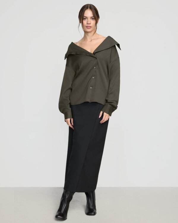 Jemima Wrap-Neck Tencel Blouse - Image 5