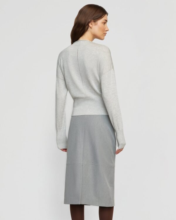 Jillian Pointelle Tencel-Wool Sweater - Image 7