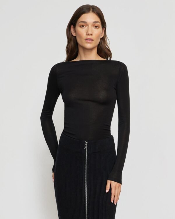 Lana Tencel-Wool Semi-Sheer Tee - Image 4