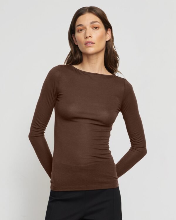 Lana Tencel-Wool Semi-Sheer Tee - Image 4