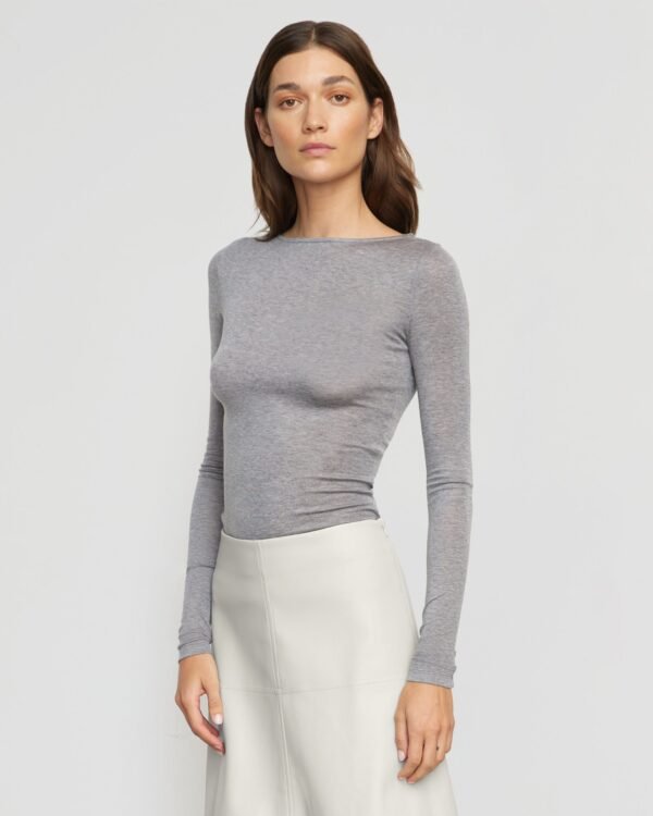 Lana Tencel-Wool Semi-Sheer Tee - Image 2