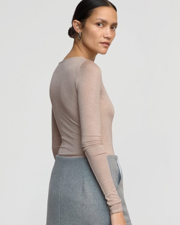 Lana Tencel-Wool Semi-Sheer Tee - Image 6