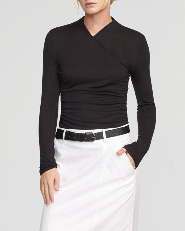 Lilou Wrap-Neck Long-Sleeve Tee - Image 6