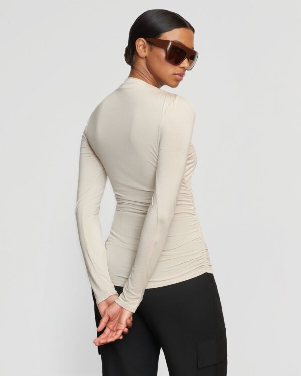 Lilou Wrap-Neck Long-Sleeve Tee - Image 9