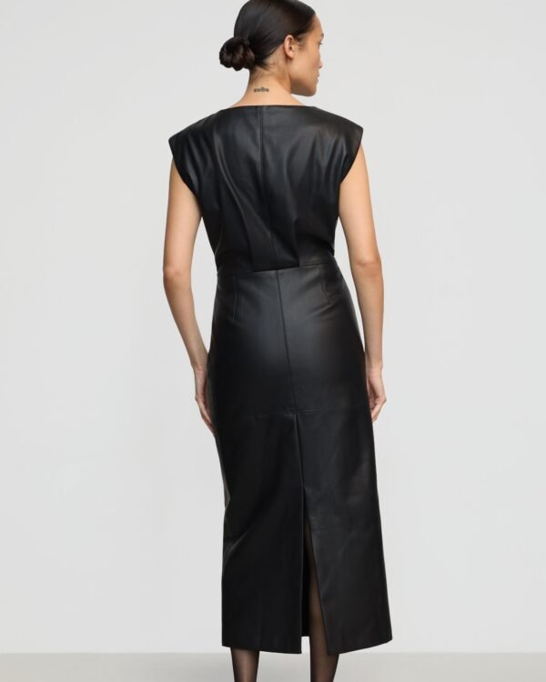 Nova Structured Vegan Leather Dress - Image 6