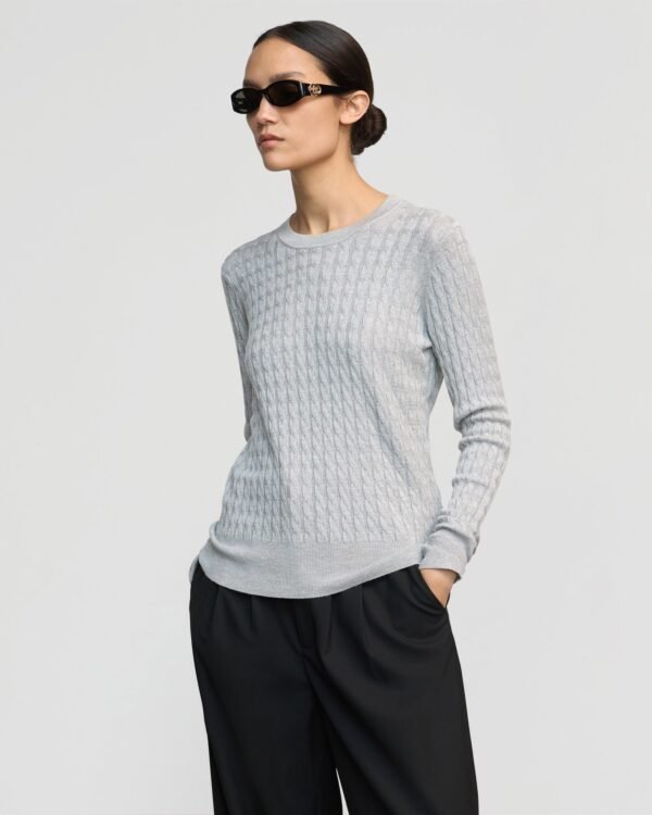 Rania Lightweight Cable Sweater - Image 2