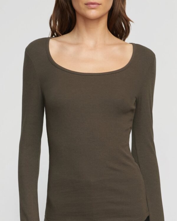 Rosa Ribbed Scoop-Neck Tee - Image 6