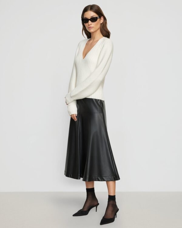 Sanne Ottoman-Knit V-Neck Sweater - Image 3