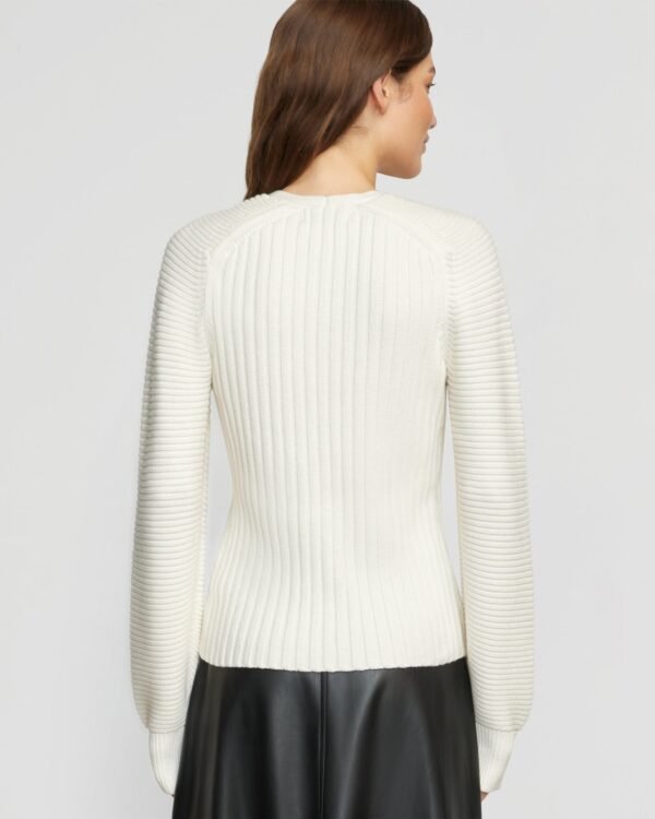 Sanne Ottoman-Knit V-Neck Sweater - Image 6