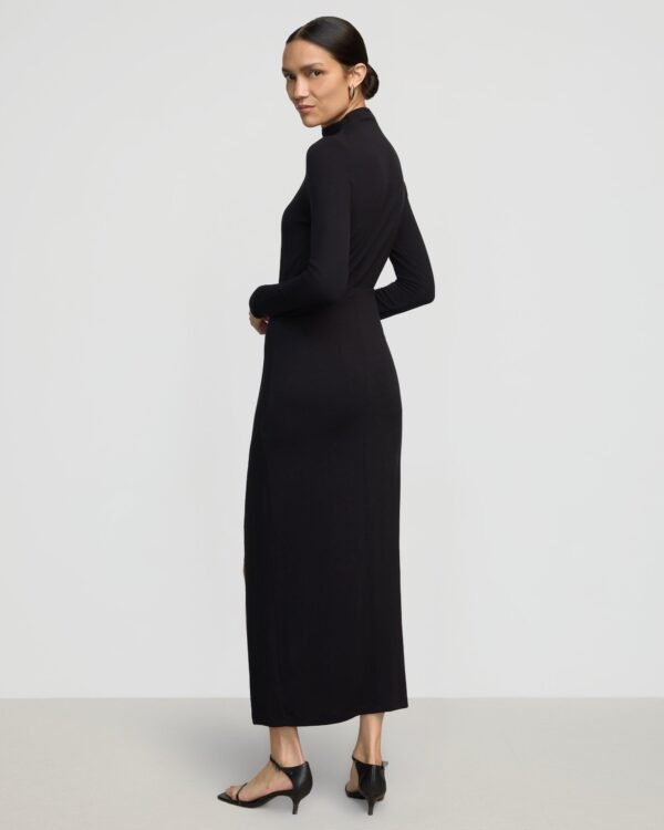 Suki Mock-Neck Side-Slit Dress - Image 5