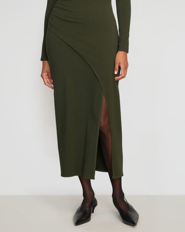 Suki Mock-Neck Side-Slit Dress - Image 5