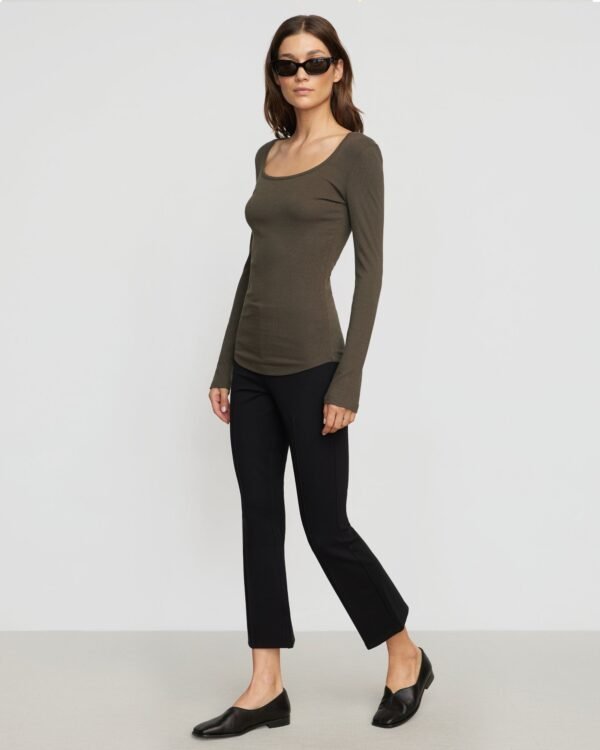 Rosa Ribbed Scoop-Neck Tee - Image 5