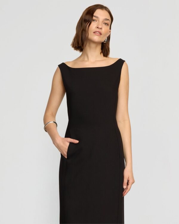 Thanya Wide-Neck Split-Back Dress - Image 3