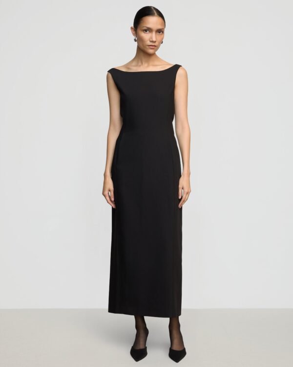 Thanya Wide-Neck Split-Back Dress - Image 8