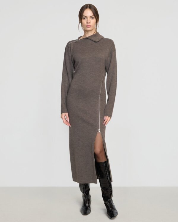 Yara Zipper Sweater Dress - Image 2