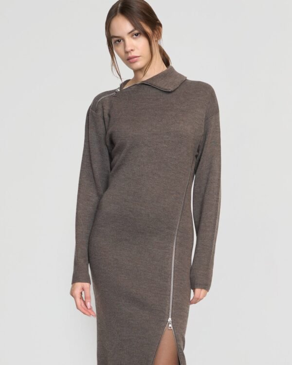 Yara Zipper Sweater Dress - Image 3