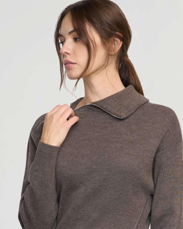 Yara Zipper Sweater Dress - Image 5